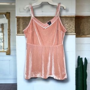 Torrid Sophie Stretch Velvet Pink Blush Swing Cami Top